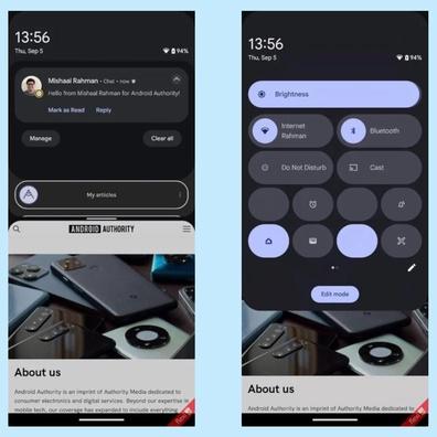 Rò rỉ Android 16 tiết lộ sự cải tiến lớn cho Thông báo và Cài đặt nhanh